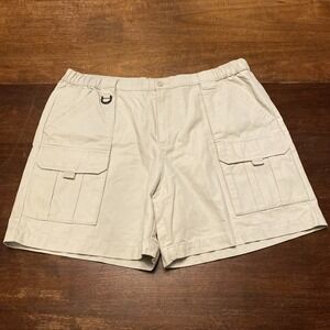 Columbia Shorts Men's 40 Khaki Comfort Waist 7 Inseam Mid Rise‎ Cargo Pockets